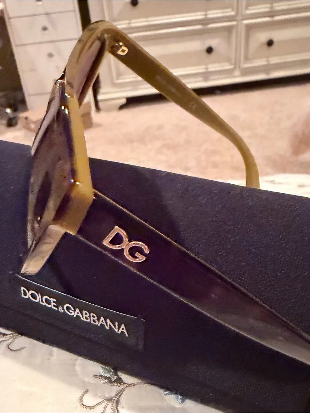 Dolce & Gabbana Tortoiseshell Frame Sunglasses with Brown Lenses